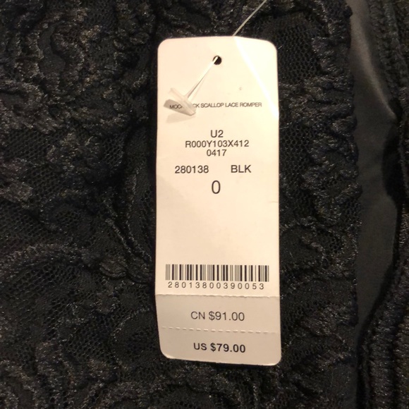 Black Lace Bebe Romper - Picture 6 of 6